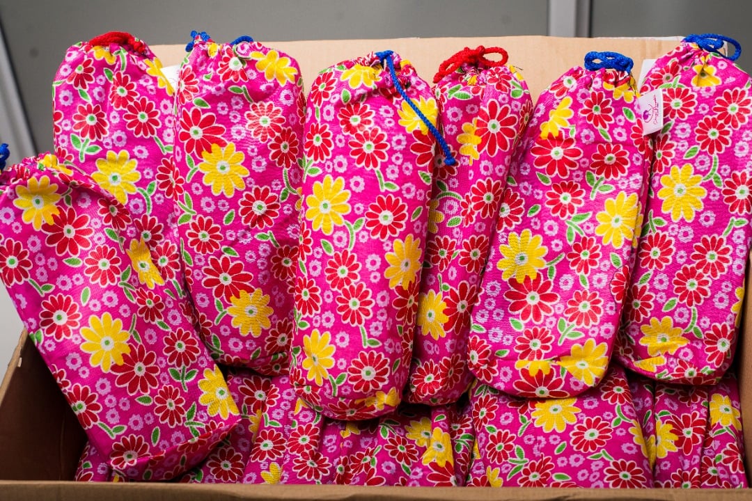 Happy students benefiting from donations